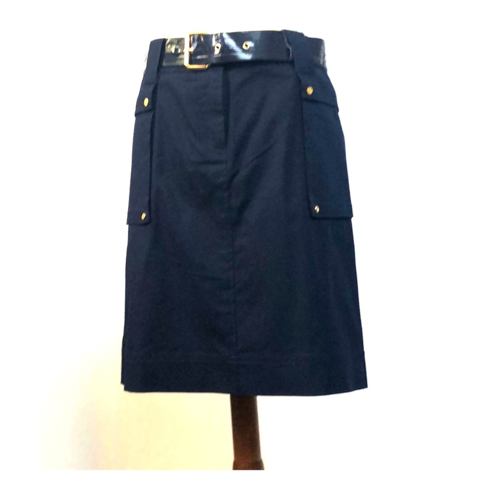 Tory Burch Navy Blue Patterson Skirt with pockets